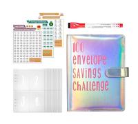 100 Envelope Challenge Binder, Challenge Money Book, Fun Money Challenge, Cash Sobres Budget Binder, Saving Money Tracker, Money Saving Challenge Binder, 100 Envelope Challenge, Budgeting Money Bin