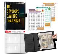 100 Envelope Challenge Binder, Challenge Money Book, Fun Money Challenge, Cash Sobres Budget Binder, Saving Money Tracker, Money Saving Challenge Binder, 100 Envelope Challenge, Budgeting Money Bin