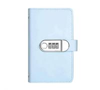 100 Envelope Challenge Binder,Locking Bank Bag Purse, Money Saving Challenge Budget Binder with Cash Envelopes, Savings Challenging Book, Easy to Exccessfully Reach Your Savings Goals (Blue)