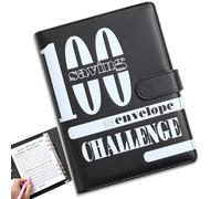100 Envelope Challenge Binder, Money Saving Challenge Binder with Pen Slot, Fun Organized Budget Binder with Savings Tracker, Savings Tracker for Women, Men, Budget Binder for Money Saving Challenge
