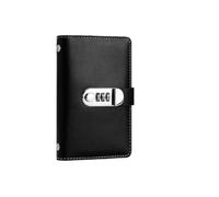 100 Envelope Challenge Binder, Savings Challenges Book with Password Lock, Cash Saving Money Binder with Envelopes, Money Organizer for Cash (Black,1 PCS)