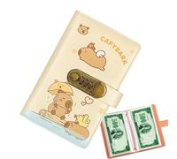 100 Envelope Savings Challenge - Capybara Bank | Budget Binder With 100 Cash Envelopes And Lock, Ideal para Freelancers, Familias, Parejas, Adultos, Home, Office, Apartment, And Travel Savings