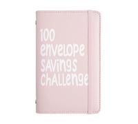 100 Envelopes Money Saving Challenge Book, Cash Envelope Organizer for Budgeting and Expense Tracking, Savings Binder Folder for Income Planning Funds and Family Finances 17.8x11x2cm