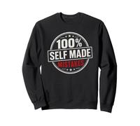 100% Errores Hechos a sí mismos, Divertido diseño Vintage Sudadera