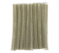 100 espirales encuadernación grandes metálicos 9/16" 14,3mm - hasta 120 hojas, recubrimiento nylon, doble bucle para anilladora wire - 0, ideal encuadernar documentos y (Luz)