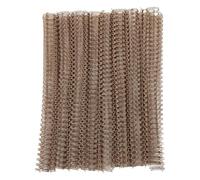 100 espirales encuadernación grandes metálicos 9/16" 14,3mm - hasta 120 hojas, recubrimiento nylon, doble bucle para anilladora wire - 0, ideal encuadernar documentos y (Bronce)