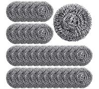 100 esponjas de Acero Inoxidable, estropajos, estropajos de Cocina de Acero Inoxidable para Platos, Superficies del hogar, Almohadillas de Estropajo para Cocina, eliminación de óxido y Sucio