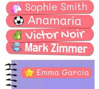 100 Etiquetas Adhesivas Personalizadas, de 6x1 cms, para marcar objetos, libros, fiambreras, etc.