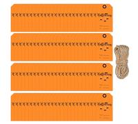 100 etiquetas colgantes de Halloween de 2 x 1.2 pulgadas con cuerda de 65.6 pies para decoración de paquetes de Halloween