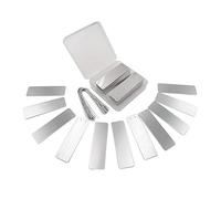 100 etiquetas de aluminio para plantas, etiquetas de plantas de metal, etiquetas de árbol de escritura de doble cara con alambres metálicos, marcadores impermeables para plantas al aire libre