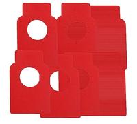 100 etiquetas de cuello para botellas de vino, etiquetas de doble cara, etiquetas lisas para bodega de vino, para vacaciones, restaurante, bar, color rojo