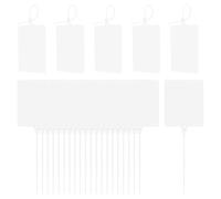 100 etiquetas de plástico impermeables en blanco, etiquetas de envío con cierre de cremallera, etiquetas de identificación del producto, 3.1 x 3.9 pulgadas (blanco)