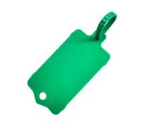100 etiquetas de plástico reutilizables en blanco de 1.45 x 2.5 pulgadas, correa de sellado de tensión dentada con etiqueta grande, etiqueta de plástico impermeable, letrero para colgar (verde, 100