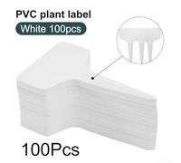 100 etiquetas de PVC para plantas, impermeables, no frágiles, reutilizables, para flores, jardín, invernadero, interior y exterior, identificación de plantas, 6 x 3 x 10 cm, fácil de escribir, color