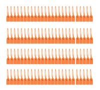 100 etiquetas de seguridad antimanipulaciones, sellos de seguridad autobloqueantes con etiqueta numerada para ropa, bolsos, equipaje, color naranja