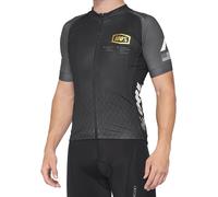100% Exceeda Jersey de bicicleta de manga corta, negro/gris, Talla S