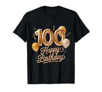 100 Feliz Cumpleaños 100 Aniversario Hombres Mujeres Camiseta