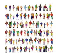100 figuras de personas aleatorias modelo escala 1:87, trenes arquitectónicos, figuras de personas de plástico, personas pequeñas, pasajeros, personas para escenas en miniatura