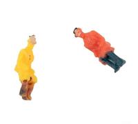 100 figuras de personas sentadas a escala 1:87 para trenes, dioramas, vagones y escenas de autobús, juego de viajeros en miniatura de plástico (100 piezas)