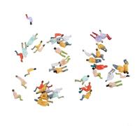 100 figuras sentadas pintadas a escala 1:100, modelo de personas pasajeros, accesorios detallados de escala HO en colores mezclados para diseños de tren, plataformas ferroviarias, calles y diorama S