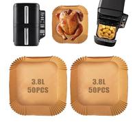 100 forros para freidora de aire Ninja Double Stack 7.6L SL300UK, forros de papel desechables para freidora de aire doble, accesorios para freidora de aire Ninja