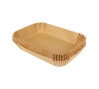 100 forros rectangulares grandes para freidora de aire, forros de papel para hornear, papel de cesta de freidora de aire, papel pergamino a prueba de aceite, forros antiadherentes para horno,