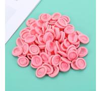 100 fundas de goma para dedos esenciales para reparación electrónica, manualidades y tatuajes, seguras y flexibles (rosa)