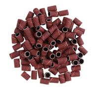 100 fundas para bandas de lijado de uñas, banda profesional para lima de uñas 120# con broca para accesorios de manicura, bandas de taladro