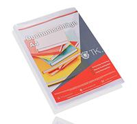100 fundas para libros - transparente - DIN A4 - para libros, cuadernos, fundas de libros & fundas para libros y cuadernos como protección/cubierta para cuaderno para escuela y oficina