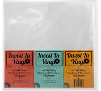 100 fundas protectoras de plástico transparente para discos de vinilo, 3 mm de grosorFundas para discos de vinilo de 32,3 cm x 31,7 cm para dar la protección adecuada a tu colección..