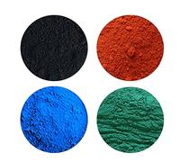 100 g 4 paquetes de polvo de óxido de hierro,pigmento de hormigón,cemento,polvo de óxido de hierro negro,polvo de óxido de hierro verde,polvo de óxido de hierro rojo,polvo de óxido de hierro azul