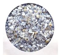 100 g de calcedonia azul claro, piedra original, grava de cristal, decoración del hogar, minerales, maceta de jardín, 100 g, 8-12 mm