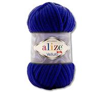 100 g de lana Alize Velluto en 30 selecciones (360 | azul oscuro)