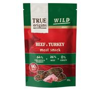 0.1 KG True Origins Tiras Wild Adult Ternera y Pavo para perros