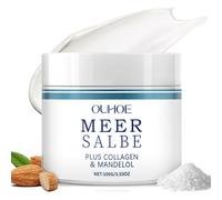 100 g Ungüento Agua Mar con Colágeno y Aceite de Almendras Ungüento de agua de mar para el Tratamiento de Manos y Uñas Suaviza el Rostro y el Cuerpo, y es Apto para Todo Tipo de Piel