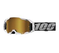 Gafas de motocross 100% ARmatic Rapidracer con plexiglás auténtico dorado