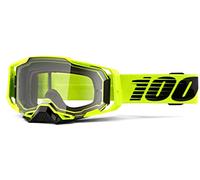 100% Gafas de Ciclismo Armega Nuccir, Amarillo/Negro, Lente Transparente