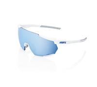 100% GAFAS RACETRAP 3.0 - Matte White - HiPER Blue Multilayer Mirror Lens