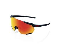 100% gafas racetrap 3.0 - soft tact black - hiper red multilayer mirro