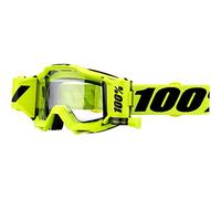 100% Gafas Roll-Off Accuri Forecast Mud Fluo Amarillo Neón Lente Transparente