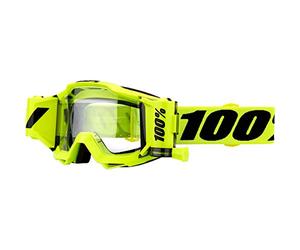 100% Gafas Roll-Off Accuri Forecast Mud Fluo Amarillo Neón Lente Transparente