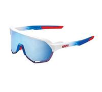 100% GAFAS S2-TotalEnergies Team Hiper Multilayer Mirror Lens Gafas, Adultos Unisex, Matte White/Metallic Blue (Multicolor), Talla Única