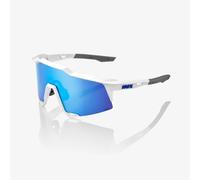 100% gafas speedcraft - matte white - hiper blue multilayer mirror len
