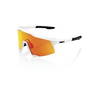 Gafas de sol Speedcraft HiPER con lentes de espejo y tacto suave (blancas) - 100%