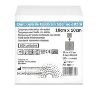 100 Gasas No Estériles 4 Capas Tejido No Tejido 10x10 cm