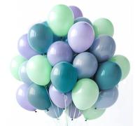 100 Globos Azules,Globos Macarrón,Balloons de Látex Helio Verdes Azules con Cinta para Cumpleaños Aniversario Boda Niños Baby Shower Fiesta Decoración
