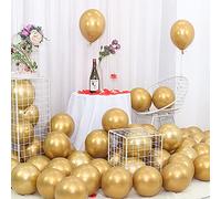 100 globos metálicos de 5 pulgadas, globos de látex dorado brillante para cumpleaños, boda, baby shower, fiesta decoración