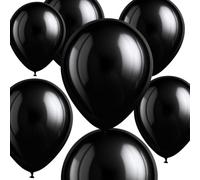 100 globos negros de látex de 25,4 cm, globos de látex de helio, globos de helio para cumpleaños, bodas, fiestas, decoraciones