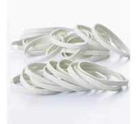 100 gomas elásticas grandes, color blanco, 5 mm de ancho, diámetro de 50 mm, goma para el hogar, anillos de goma, bandas elásticas, para el hogar, trabajo, oficina, escuela, fuertemente duraderas