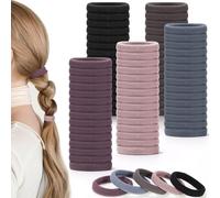 100 gomas elásticas para el pelo para mujer, 5 colores, no metálicas, para niñas y mujeres, todos los tipos de cabello
